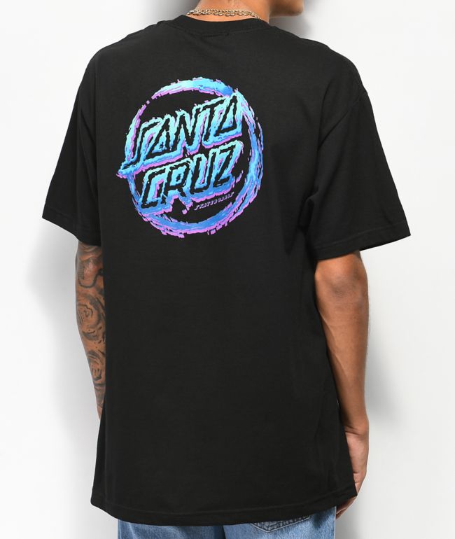 Santa Cruz Throwdown Dot Black T-Shirt