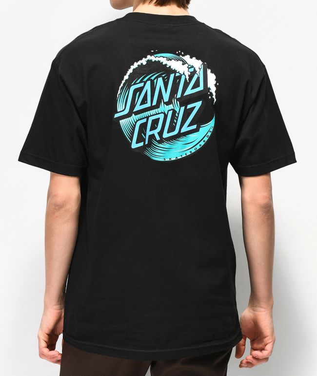 Santa Cruz Wave Dot Black T-Shirt