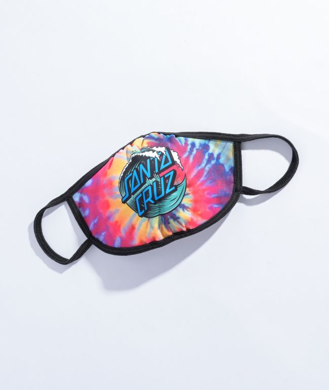 Santa Cruz Wave Dot Tie Dye Face Cover