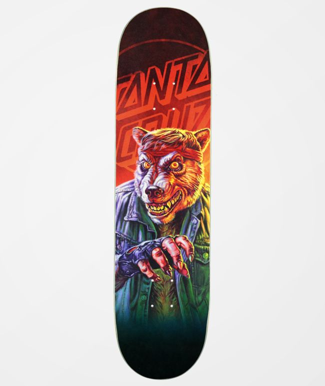 Santa Cruz Werewolf Biker Everslick 8 0 Skateboard Deck Zumiez Since 1973, santa cruz skateboards has stood for quality and skate lifestyle. santa cruz