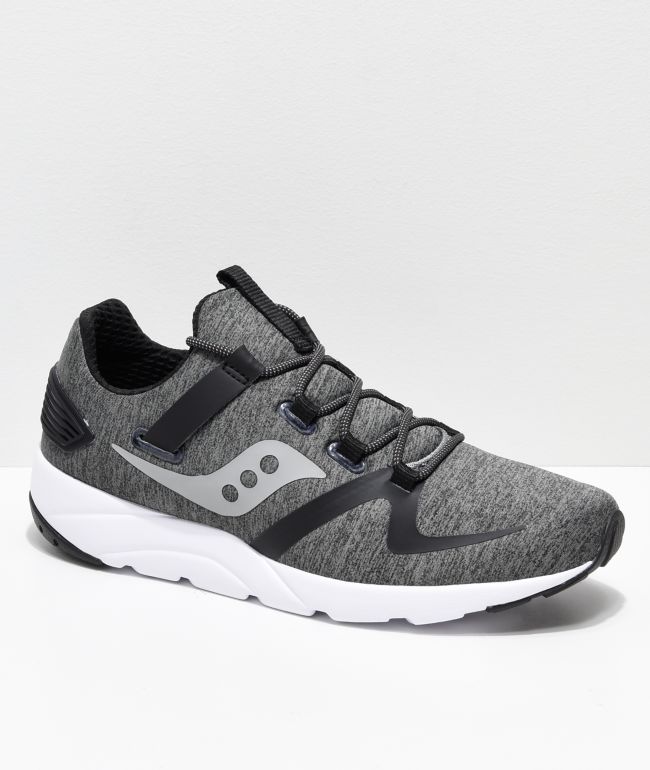 Saucony Grid 9000 Mod Grey \u0026 Black Shoes | Zumiez