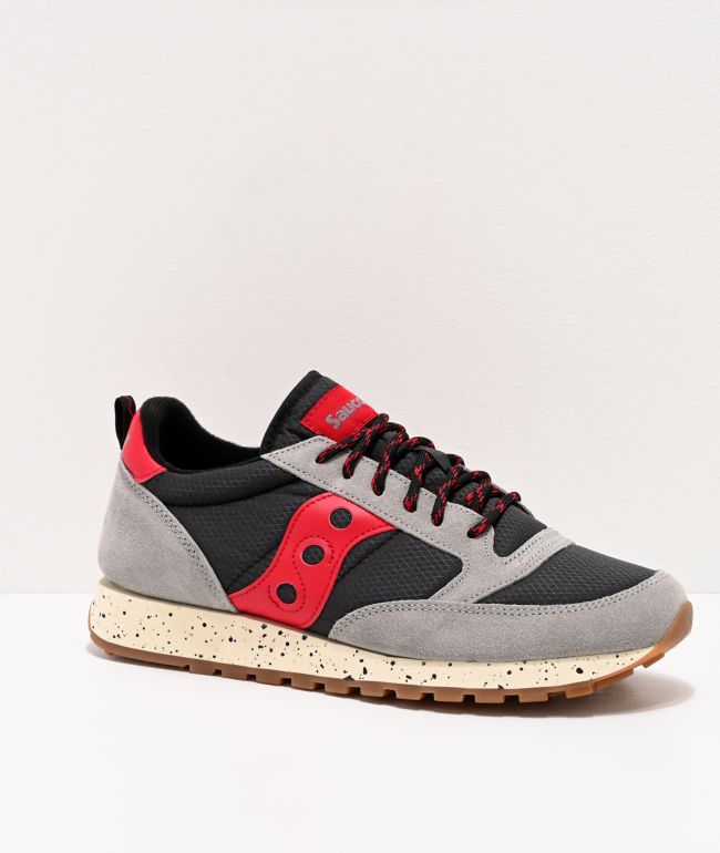 Saucony Jazz Original Climbing Grey, Black \u0026 Red Shoes | Zumiez