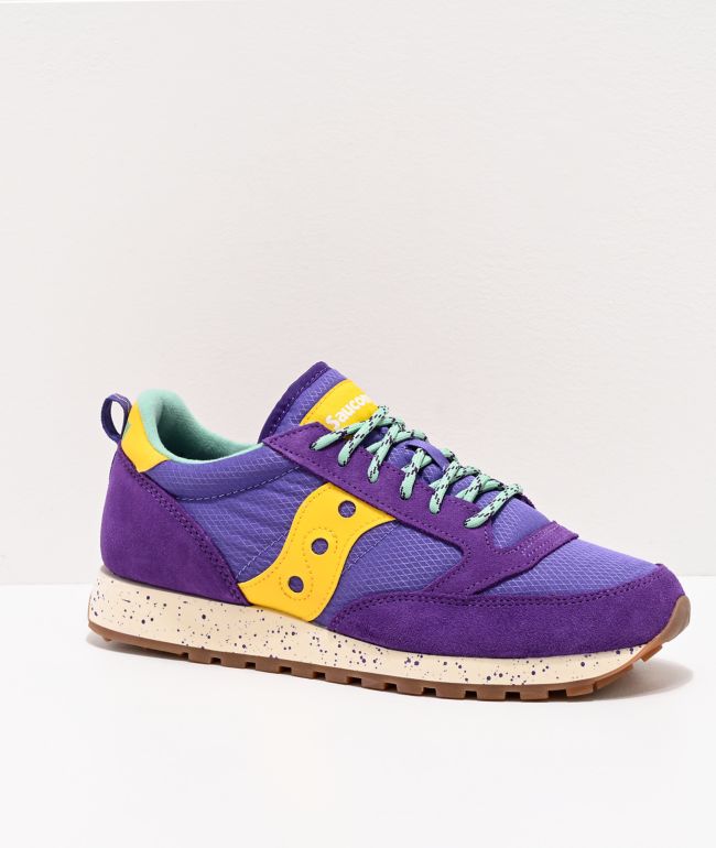 purple yellow sneakers