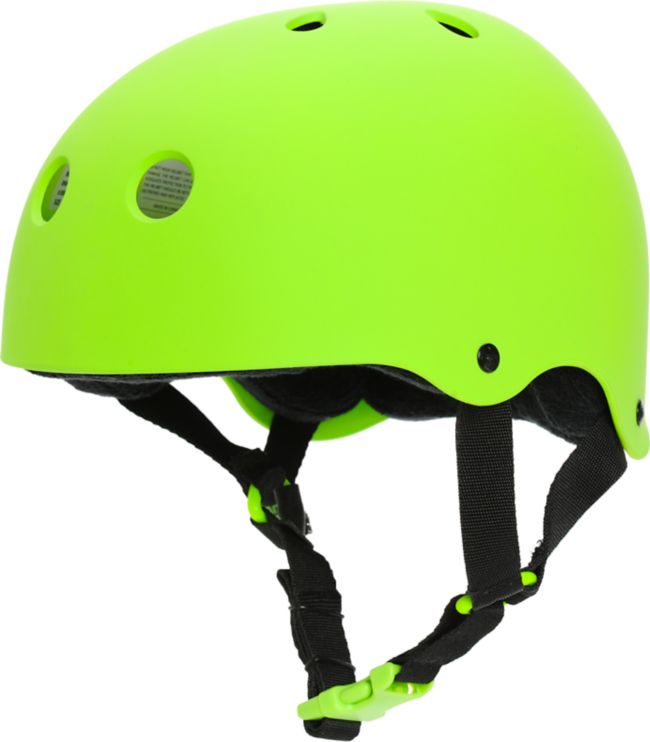 Green skateboard helmet