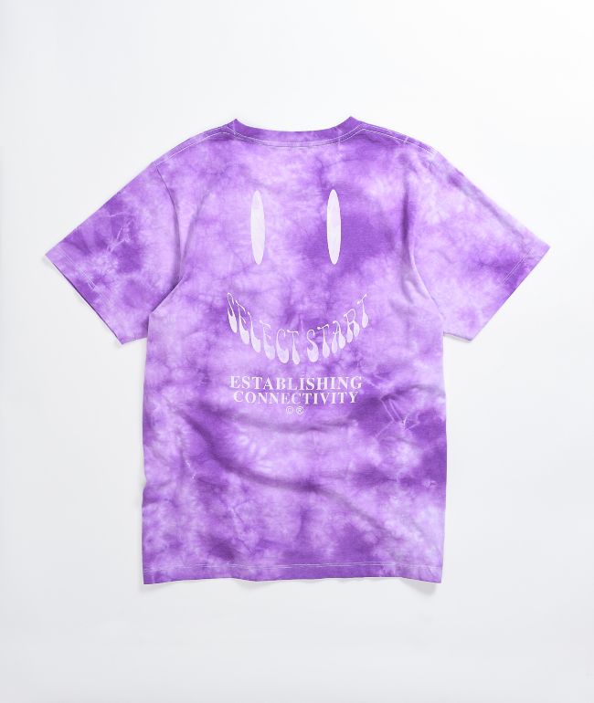 Purple tie dye graphic tee
