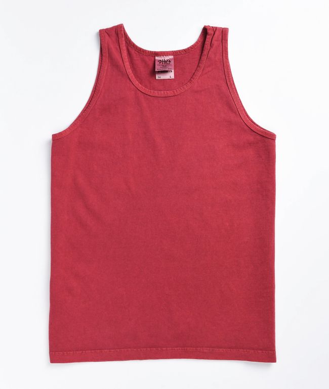 Shaka Wear Clay Red Garment Dye Tank Top