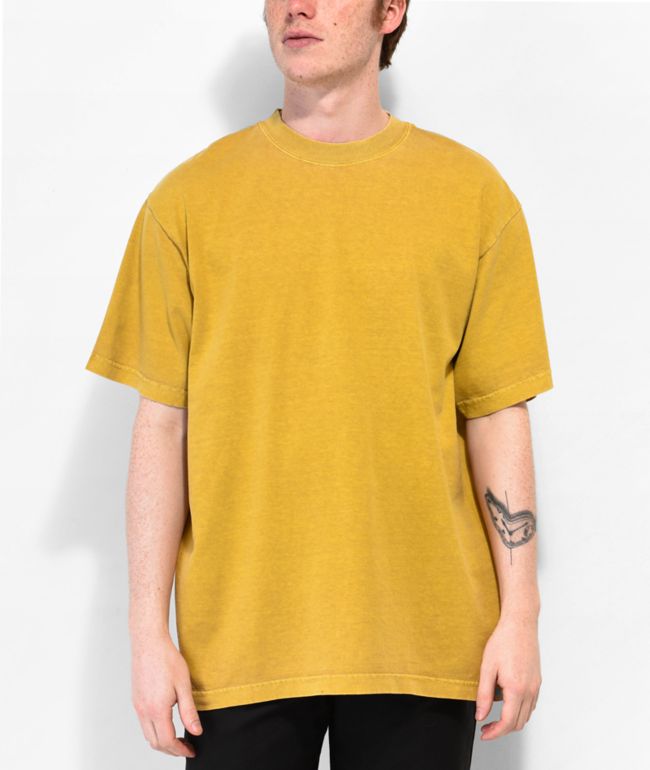 Shaka Wear Max Heavy Weight Garment Dye Mustard T-Shirt