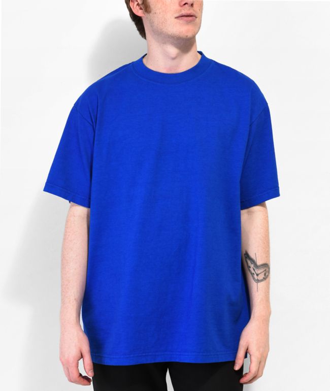 Shaka Wear Max Heavy Weight Garment Dye Royal Blue T-Shirt