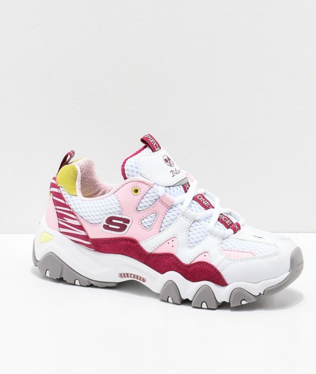 Skechers x One 2 White & Pink
