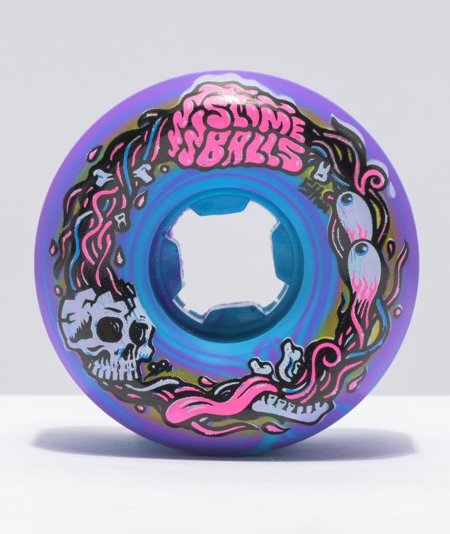Slime Balls Brains Speed Balls 54mm 99a Blue & Purple Skateboard Wheels