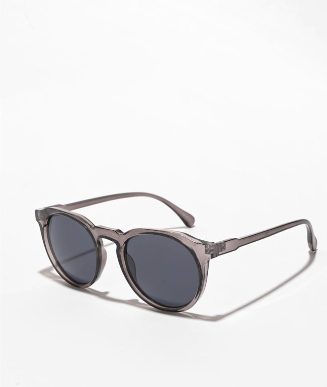 Smoke Round Grey Translucent Sunglasses