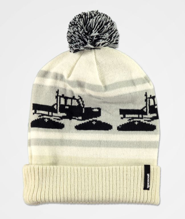 Spacecraft snowcat pom beanie Clearance