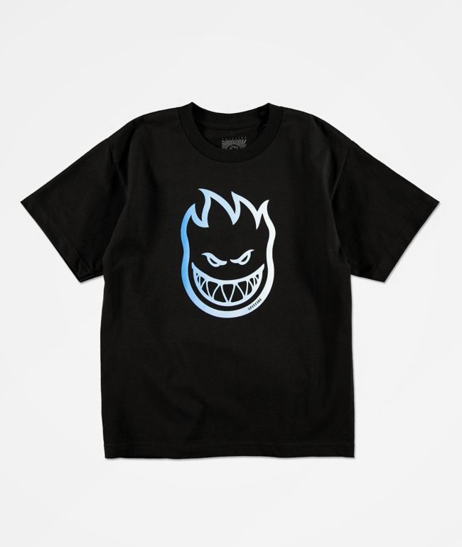 Spitfire Big Head Fade camiseta negra para niños