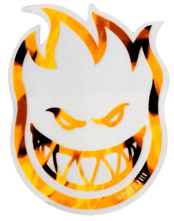 Diagram Spitfire Black U0026 Orange Fireball Bighead Sticker