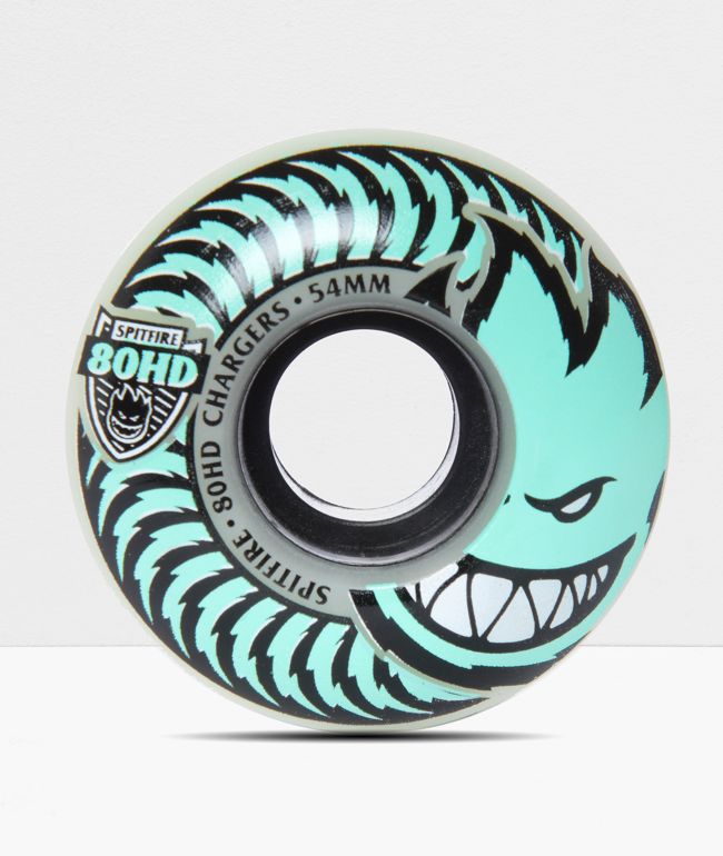 Spitfire Classic Chargers Stay Lit Glow In The Dark 54mm 80HD Skateboard Wheels