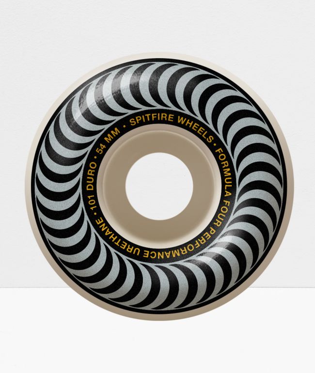 Spitfire Formula Four Classic Silver & Black 54mm 101a Skateboard Wheels