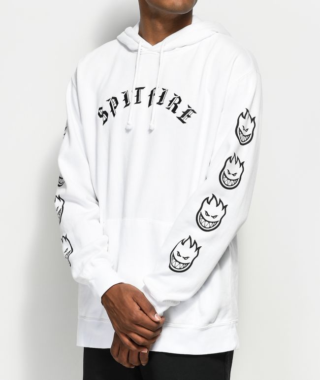 Spitfire white hoodie clearance