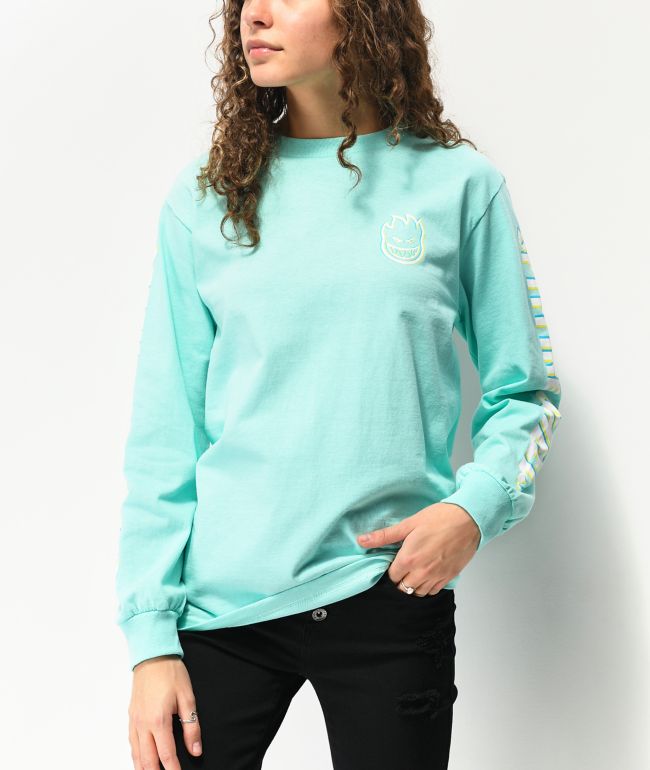 mint green long sleeve top