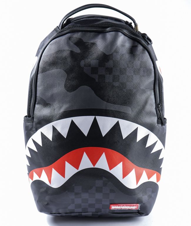 Sprayground 3AM Black & Grey Camo Checkerboard Vegan Backpack