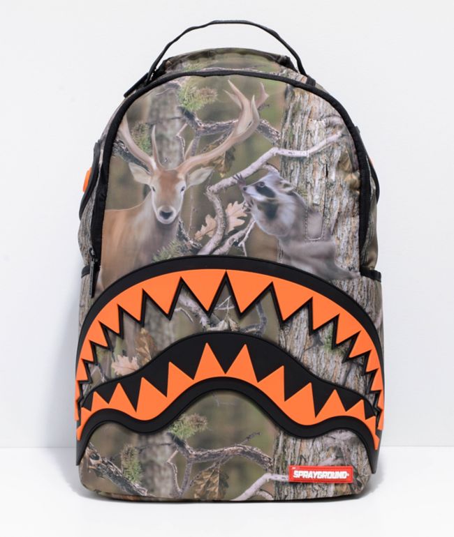 blaze orange camo backpack