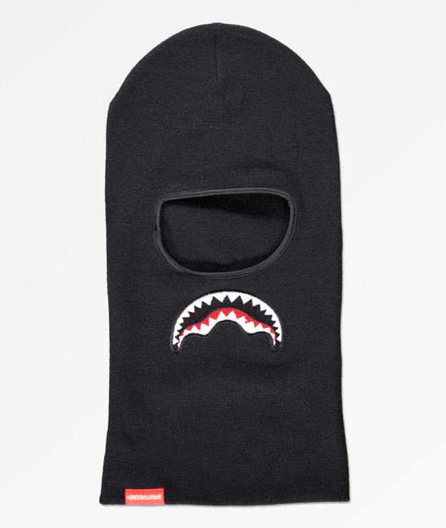 Sprayground Shark Drop Down Black Ski Mask Zumiez