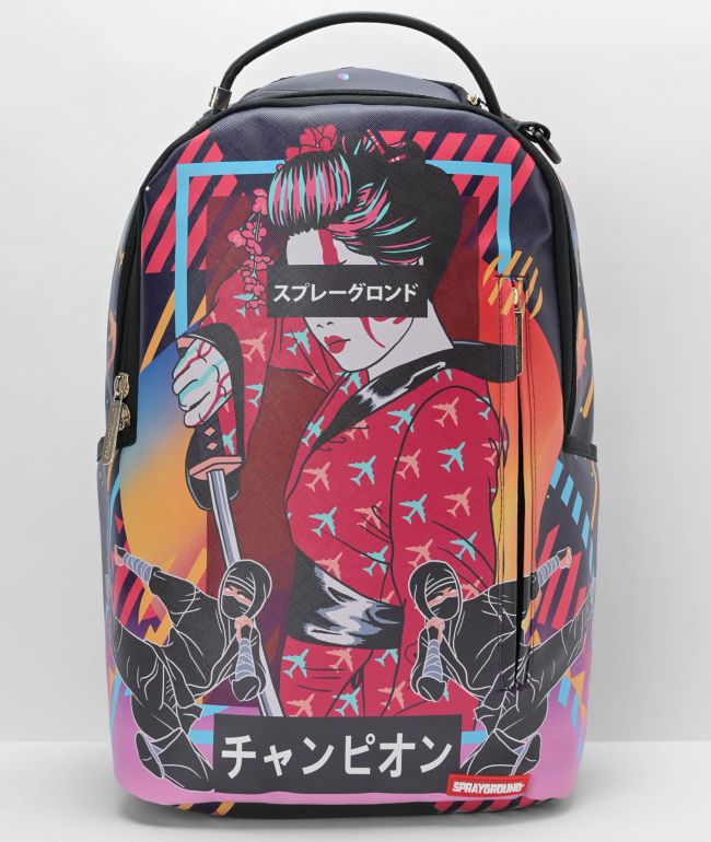 Sprayground Sharkuza DLX Purple Leather Backpack