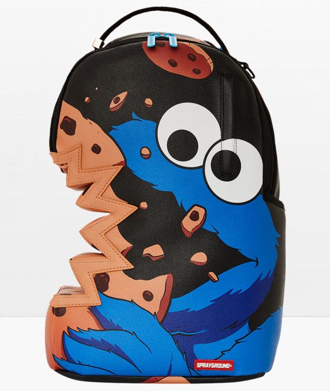 Sprayground x Sesame Street Cookie Monster Shark Bite mochila