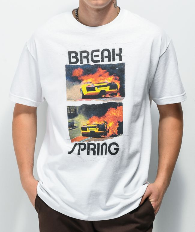 Spring Break Supercar White TShirt