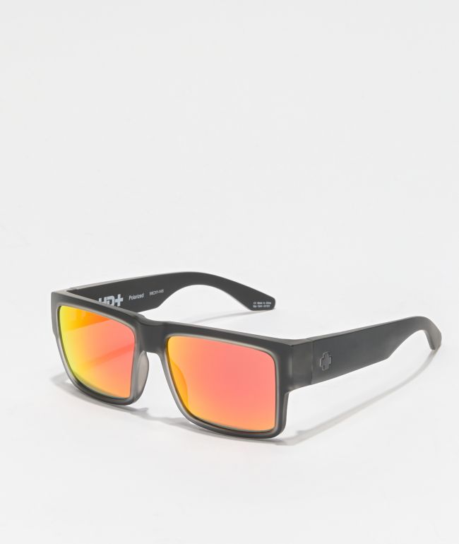 Spy Cyrus Matte Black HD Plus Red Polarized Sunglasses