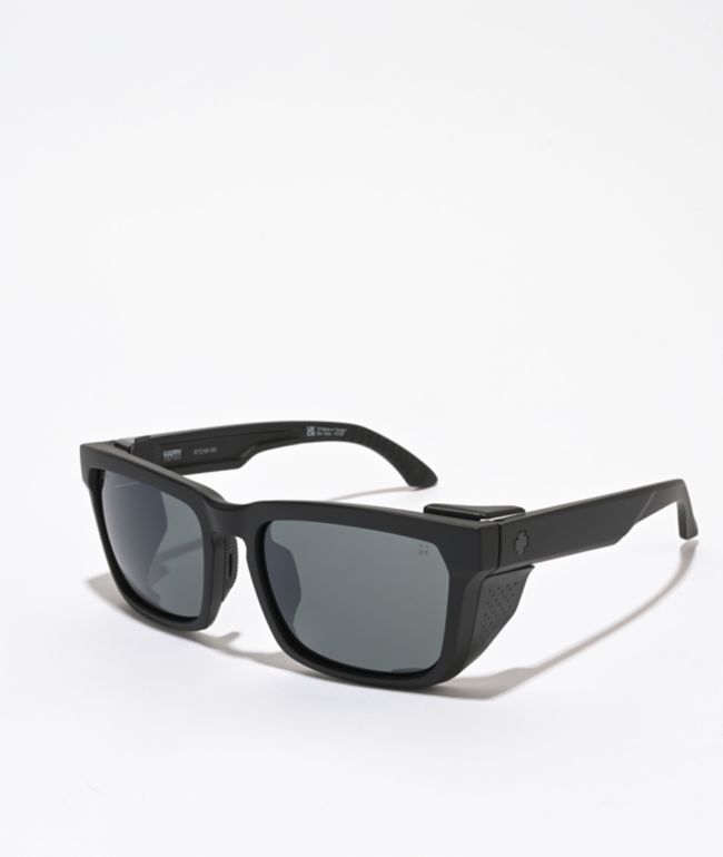 Spy Helm Tech Matt Black & Happy Gray Green Sunglasses