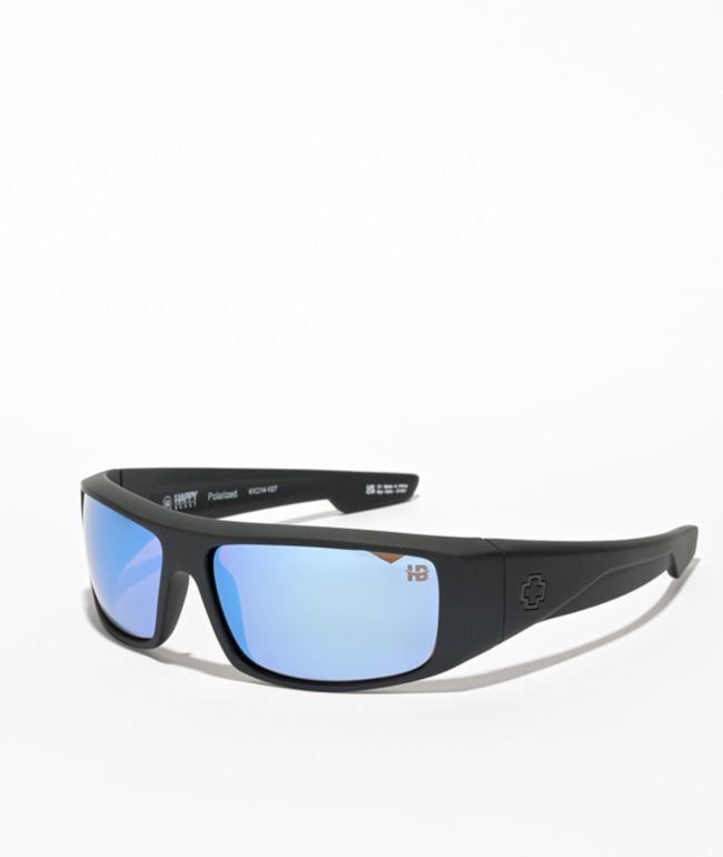 Spy Logan Matte Black & Ice Polarized Sunglasses