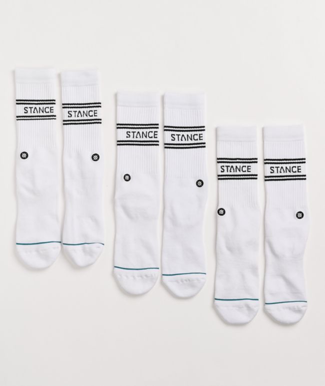 Stance Shopping List Crew Socks in White 