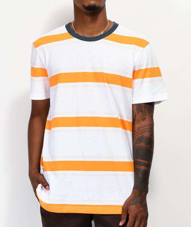 Camiseta blanca y naranja Clearance