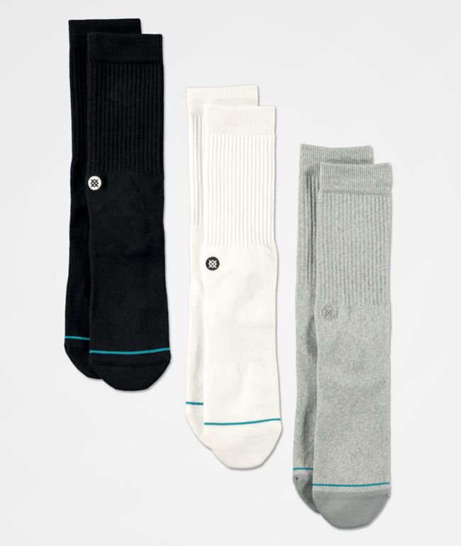 Stance Icon Multicolor 3 Pack Crew Socks