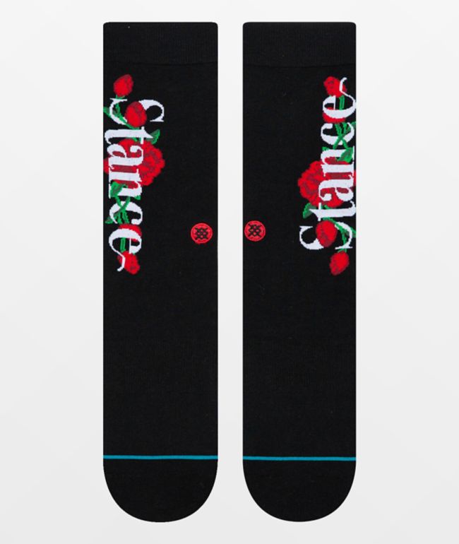 Stance Roses Black Crew Socks