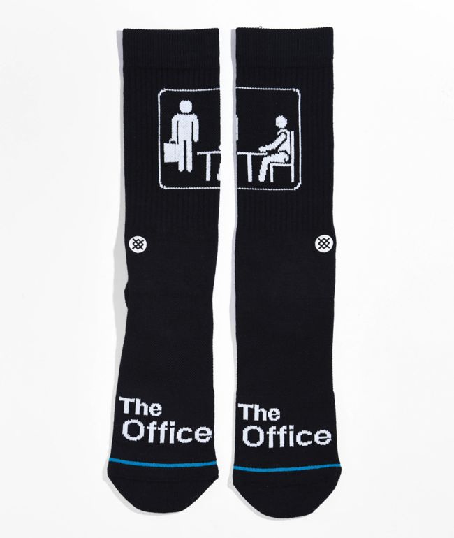 Stance x The Office Intro Black Crew Socks