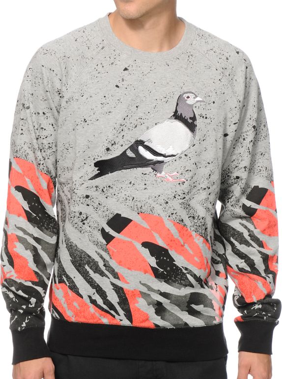 Download Staple Lava Pigeon Crew Neck Sweatshirt | Zumiez