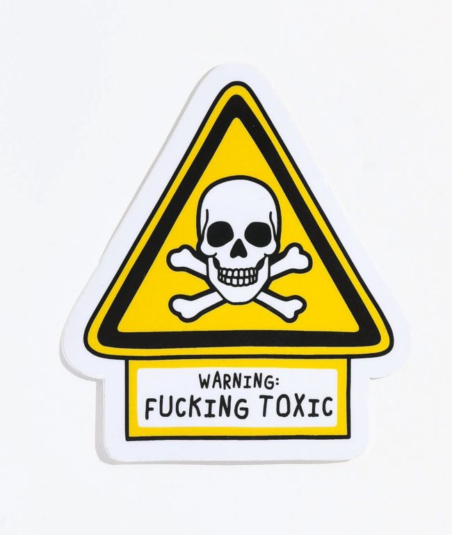 Stickie Bandits Toxic Warning pegatina