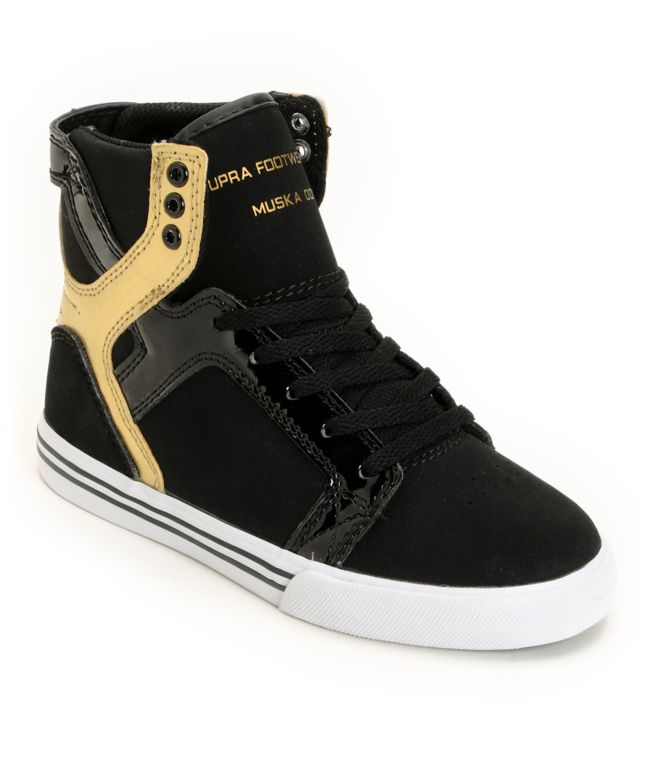 supra skytop black gold