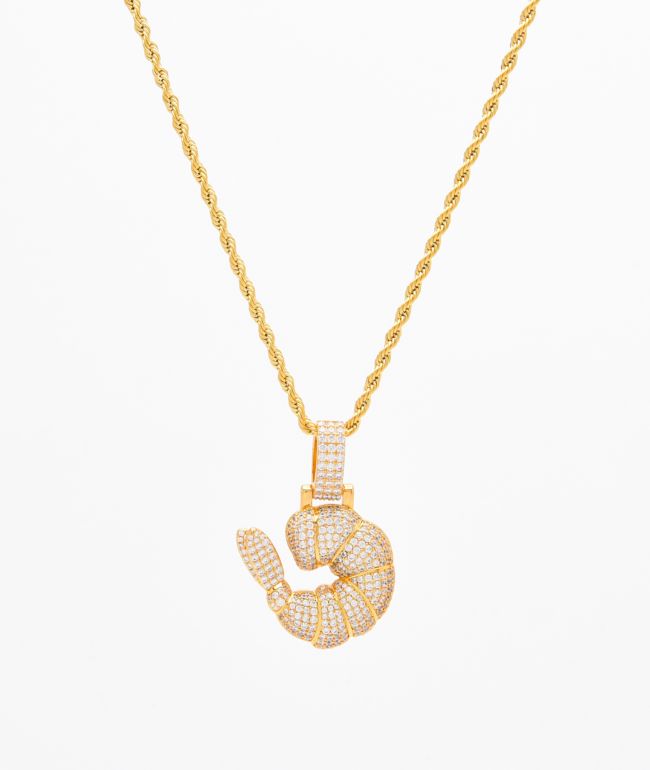 Micro Diamond Shrimp Gang Pendant Chain