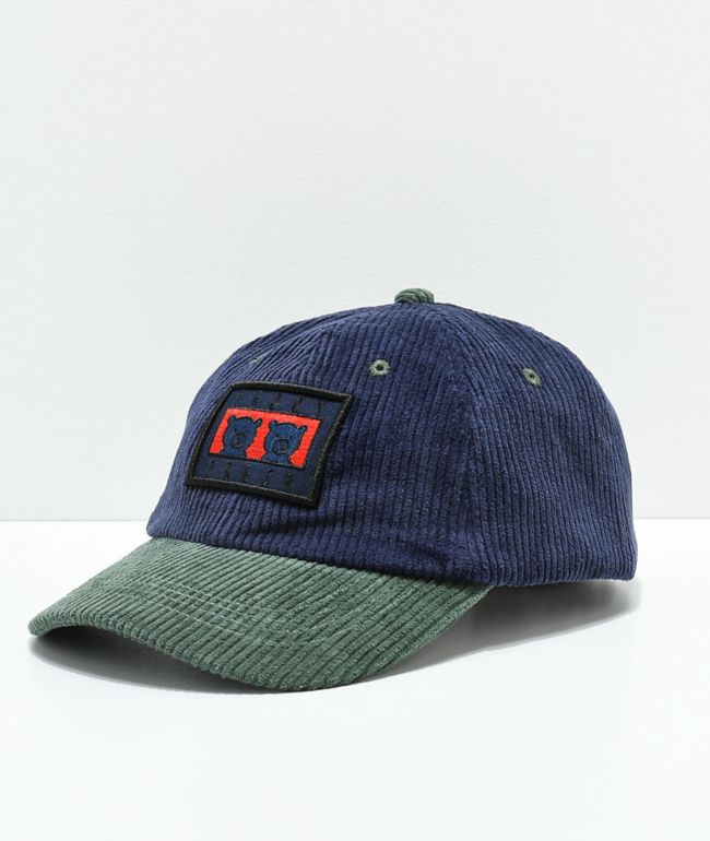 Teddy Fresh Two Teds Blue & Green Corduroy Strapback Hat
