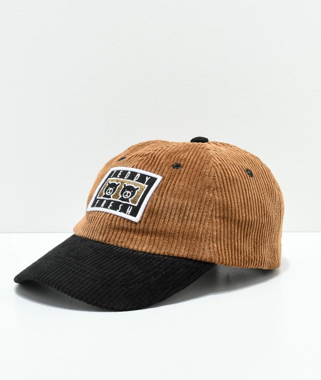 Teddy Fresh Two Teds Brown & Black Corduroy Strapback Hat
