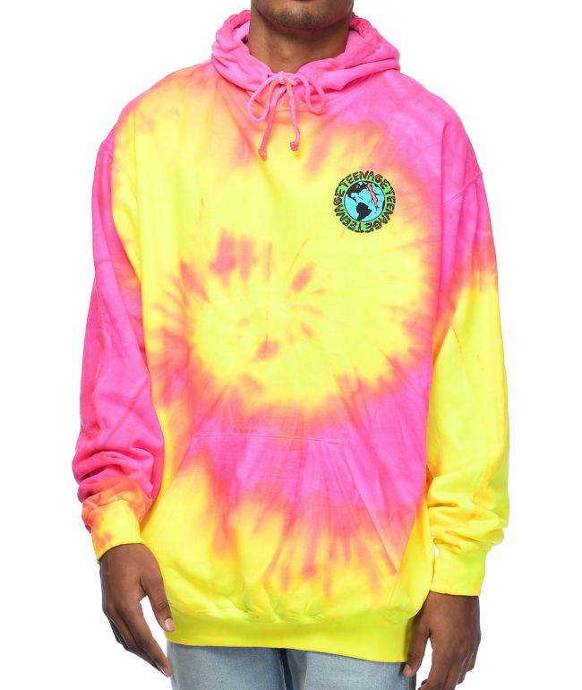 yellow pink sweatshirt