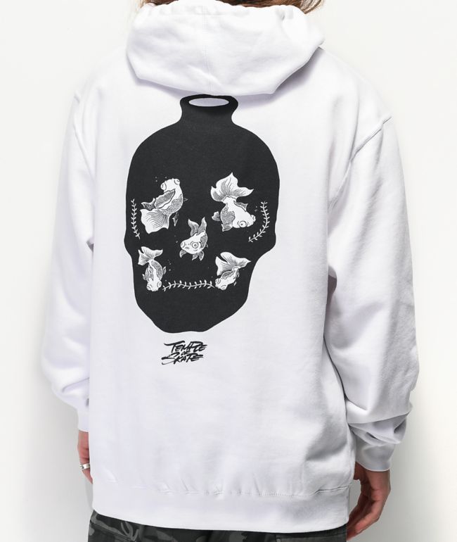 white skate hoodie