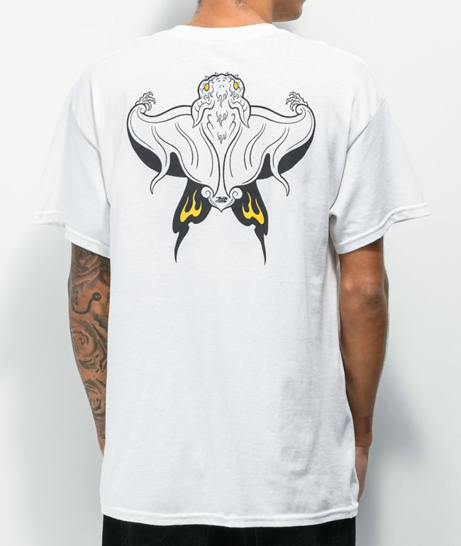 Temple of Skate Bat Kite White T-Shirt