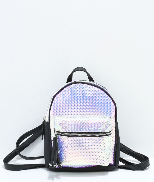 mini holographic backpack
