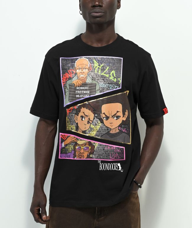 The Boondocks Comic Strip Black T-Shirt