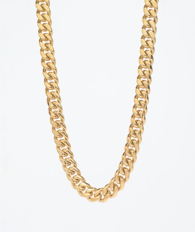 The Gold Gods 12mm Miami Cuban Link Gold Chain Necklace