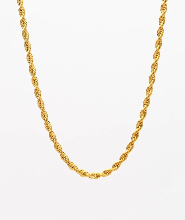 The Gold Gods 22" collar de cadena de cuerda de oro amarillo