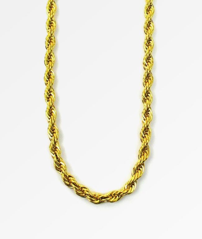 The Gold Gods 6mm Rope Chain Necklace